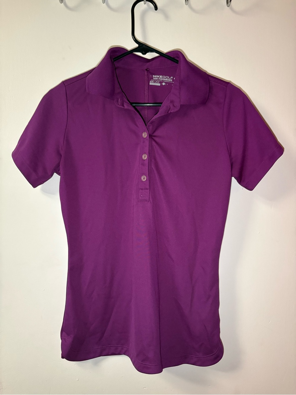 Nike Women's Purple Golf Polo Button-Down Shirt